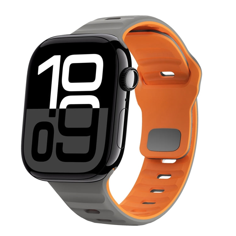 Dây đồng hồ silicone khóa ngược họa tiết sóng, dành cho Apple Watch Series 10 46mm, dành cho Apple Watch Series 10 42mm, dành cho Apple Watch SE 2023 44mm, dành cho Apple Watch SE 2023 40mm