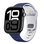 Dây đồng hồ silicone khóa ngược họa tiết sóng, dành cho Apple Watch Series 10 46mm, dành cho Apple Watch Series 10 42mm, dành cho Apple Watch SE 2023 44mm, dành cho Apple Watch SE 2023 40mm