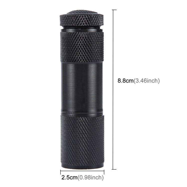 Mini 9 LEDs 395nm Ultraviolet Ray Detection Flashlight, 9 LEDs UV-ray