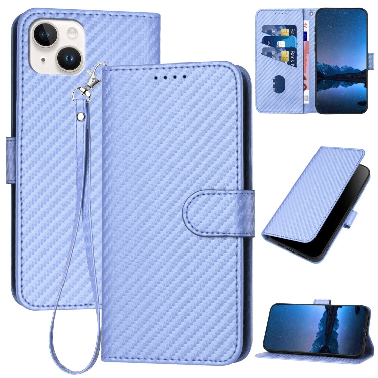 Ốp lưng điện thoại da khóa sợi carbon YX0070 kèm dây đeo, dành cho iPhone 16 Pro, iPhone 16 Plus, iPhone 16, iPhone 15 Pro Max, iPhone 15 Pro, iPhone 15 Plus