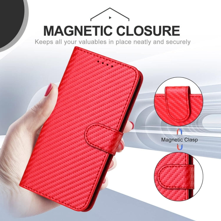 Ốp điện thoại da khóa sợi carbon YX0070 kèm dây đeo, dành cho iPhone 13 Pro Max, iPhone 13 Pro, iPhone 13, iPhone 13 mini, iPhone 12 / 12 Pro, iPhone 12 Pro Max