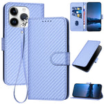 Ốp điện thoại da khóa sợi carbon YX0070 kèm dây đeo, dành cho iPhone 13 Pro Max, iPhone 13 Pro, iPhone 13, iPhone 13 mini, iPhone 12 / 12 Pro, iPhone 12 Pro Max