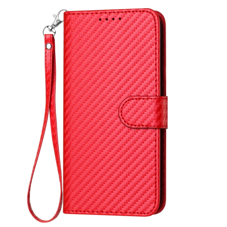 Ốp điện thoại da khóa sợi carbon YX0070 kèm dây đeo, dành cho iPhone 12 mini, iPhone 11 Pro Max, iPhone 11, iPhone 11 Pro, iPhone X / XS, iPhone XR