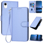 Ốp điện thoại da khóa sợi carbon YX0070 kèm dây đeo, dành cho iPhone 12 mini, iPhone 11 Pro Max, iPhone 11, iPhone 11 Pro, iPhone X / XS, iPhone XR