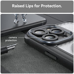 Ốp điện thoại trong suốt họa tiết sợi carbon MagSafe, dành cho iPhone 11 Pro