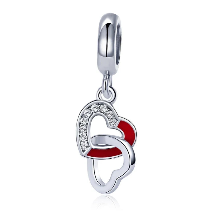 Mặt dây chuyền bạc sáng tạo trái tim đến trái tim làm thủ công S925 dây trang sức