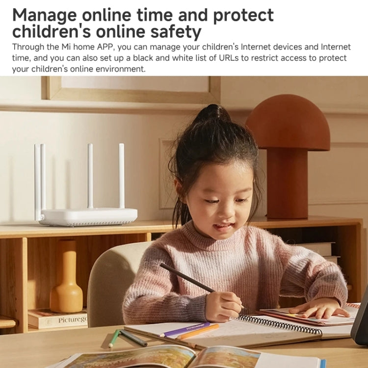 Bộ khuếch đại tín hiệu độc lập 4 kênh Xiaomi AX1500 Router WiFi 6 băng tần kép, phích cắm Mỹ, AX1500