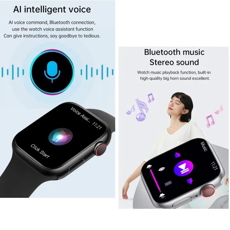 Đồng hồ thông minh thể thao WS11 MAX 2.2 inch, Hỗ trợ gọi Bluetooth / Ngủ / Oxy trong máu / Nhịp tim / Huyết áp