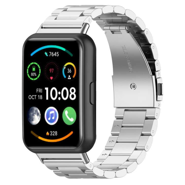Three Bead Stainless Steel Metal Watch Band, For Huawei Watch Fit 5 / Fit 5 Pro / Fit 4 / Fit 3