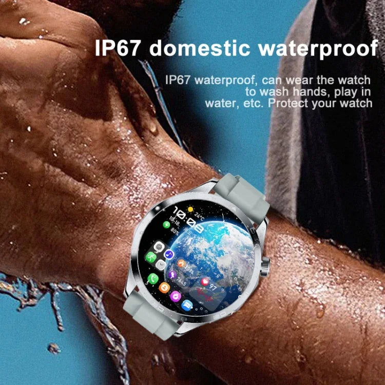 Đồng hồ thông minh thể thao WS-26 1.52 inch IP67, Hỗ trợ gọi Bluetooth / Ngủ / Oxy trong máu / Nhịp tim / Huyết áp, Dây silicone, Dây thép, Dây da