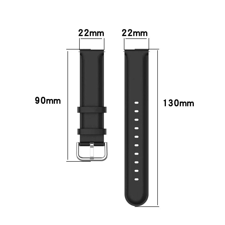 Dây da 22mm với khóa đuôi tròn, Dành cho Ticwatch Pro 2020, Dành cho Huawei Watch GT2E, Dành cho Samsung Galaxy Watch 3 45mm