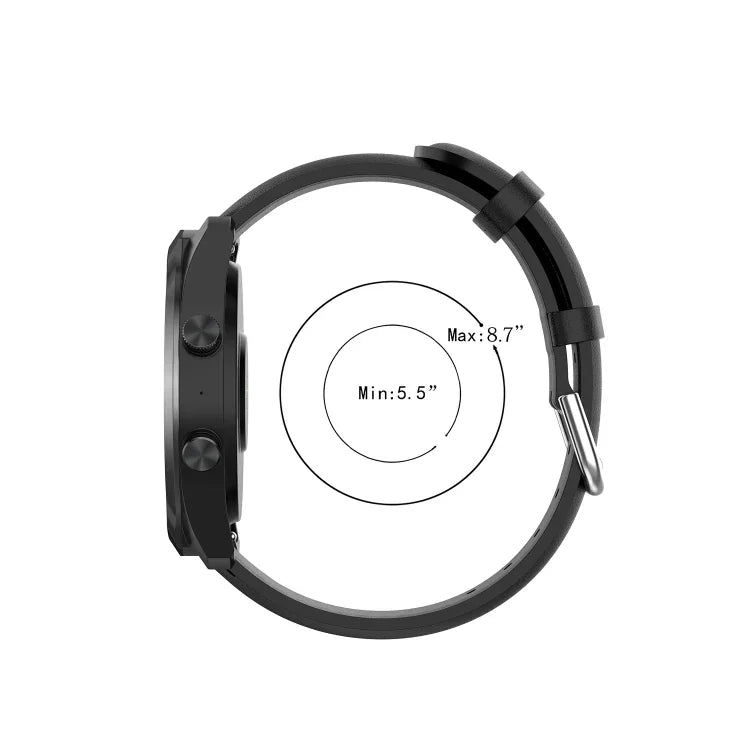 Dây da 22mm với khóa đuôi tròn, Dành cho Ticwatch Pro 2020, Dành cho Huawei Watch GT2E, Dành cho Samsung Galaxy Watch 3 45mm