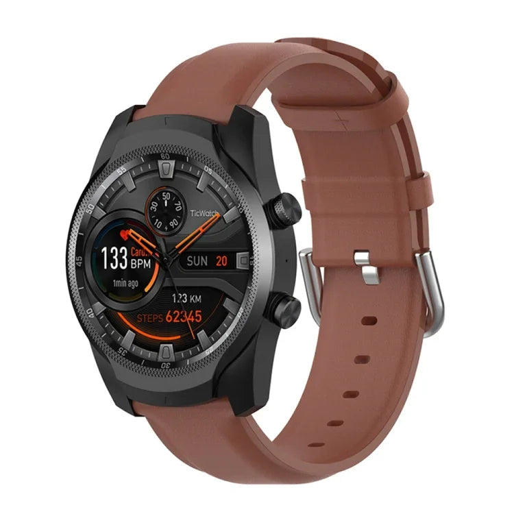 Dây da 22mm với khóa đuôi tròn, Dành cho Ticwatch Pro 2020, Dành cho Huawei Watch GT2E, Dành cho Samsung Galaxy Watch 3 45mm