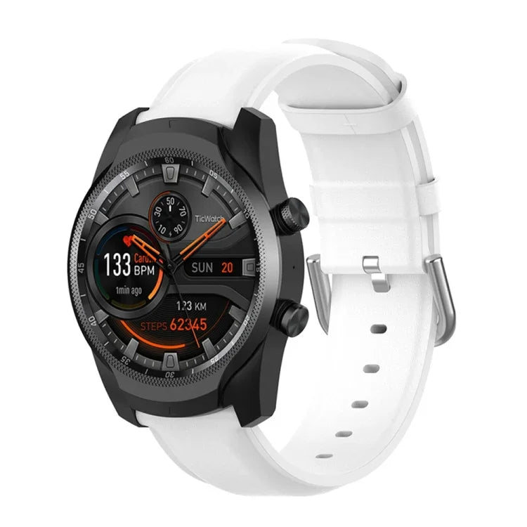 Dây da 22mm với khóa đuôi tròn, Dành cho Ticwatch Pro 2020, Dành cho Huawei Watch GT2E, Dành cho Samsung Galaxy Watch 3 45mm