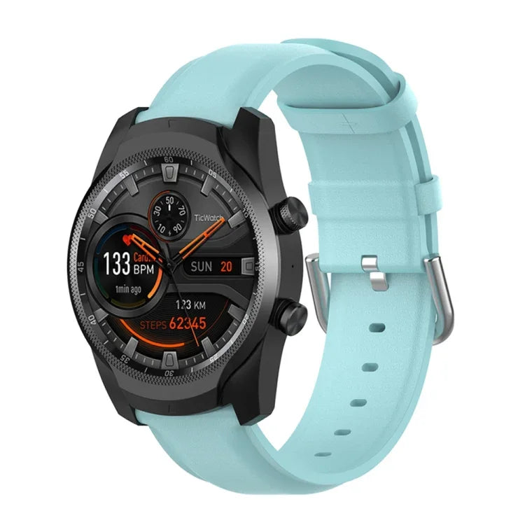 Dây da 22mm với khóa đuôi tròn, Dành cho Ticwatch Pro 2020, Dành cho Huawei Watch GT2E, Dành cho Samsung Galaxy Watch 3 45mm