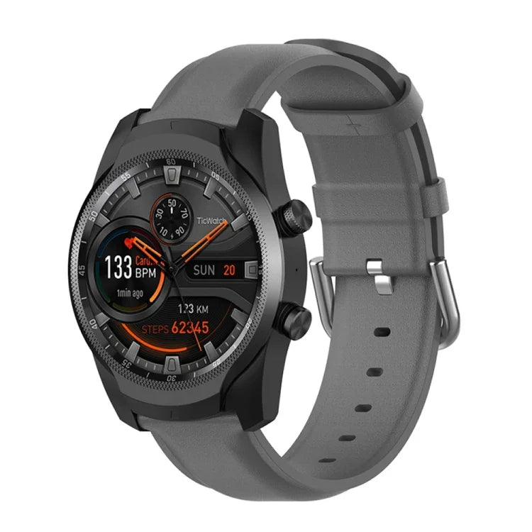 Dây da 22mm với khóa đuôi tròn, Dành cho Ticwatch Pro 2020, Dành cho Huawei Watch GT2E, Dành cho Samsung Galaxy Watch 3 45mm