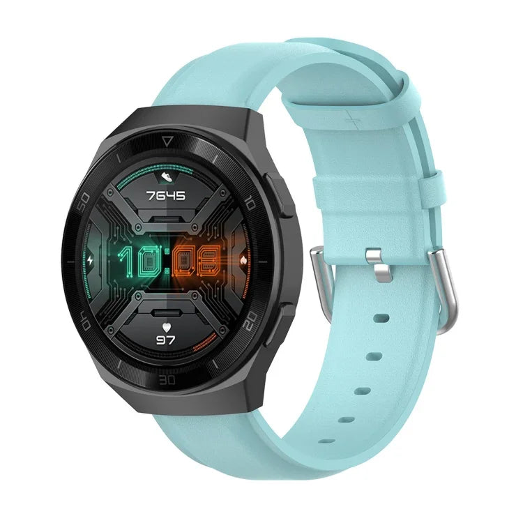 Dây da 22mm với khóa đuôi tròn, Dành cho Ticwatch Pro 2020, Dành cho Huawei Watch GT2E, Dành cho Samsung Galaxy Watch 3 45mm