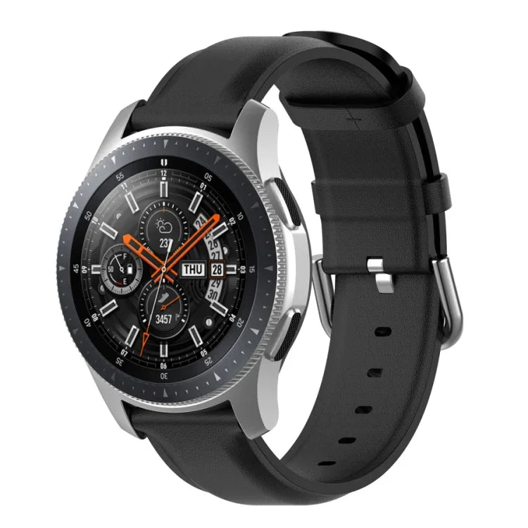 Dây da 22mm với khóa đuôi tròn, Dành cho Ticwatch Pro 2020, Dành cho Huawei Watch GT2E, Dành cho Samsung Galaxy Watch 3 45mm