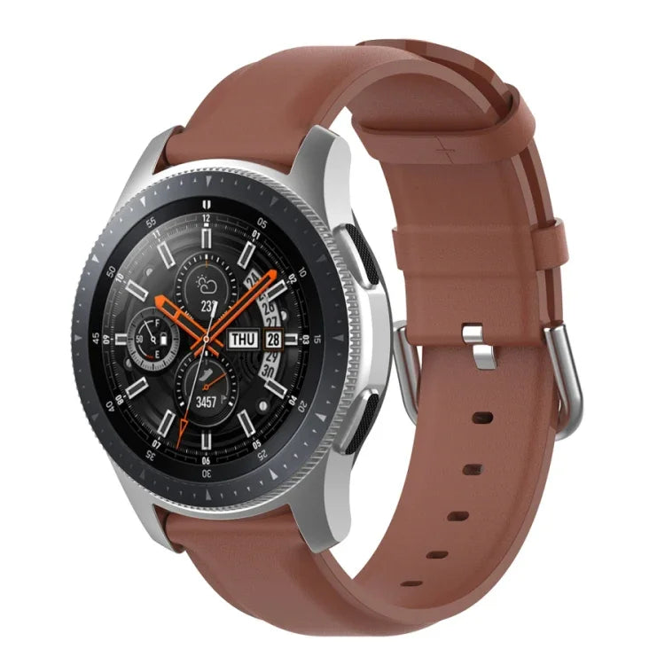 Dây da 22mm với khóa đuôi tròn, Dành cho Ticwatch Pro 2020, Dành cho Huawei Watch GT2E, Dành cho Samsung Galaxy Watch 3 45mm