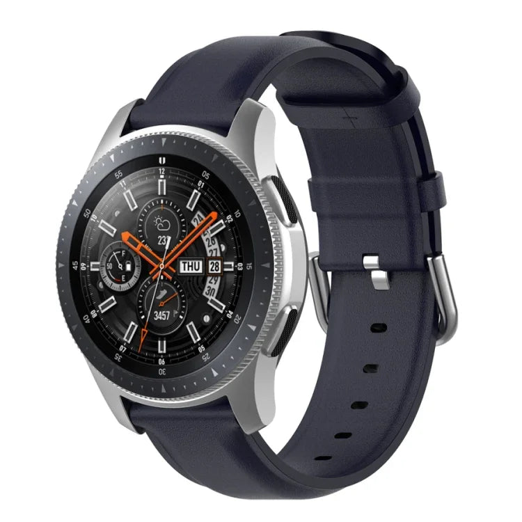 Dây da 22mm với khóa đuôi tròn, Dành cho Ticwatch Pro 2020, Dành cho Huawei Watch GT2E, Dành cho Samsung Galaxy Watch 3 45mm