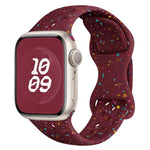Dây đồng hồ silicone kiểu khóa bướm có lỗ họa tiết ngụy trang, Dành cho Apple Watch Series 4 44mm, Dành cho Apple Watch Series 4 40mm, Dành cho Apple Watch Series 3 38mm, Dành cho Apple Watch Series 3 42mm