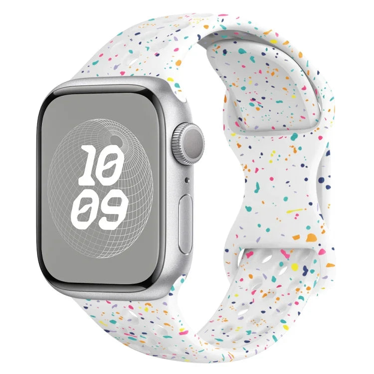 Dây đồng hồ silicone kiểu khóa bướm có lỗ họa tiết ngụy trang, Dành cho Apple Watch Series 2 42mm, Dành cho Apple Watch Series 2 38mm, Dành cho Apple Watch 42mm, Dành cho Apple Watch 38mm