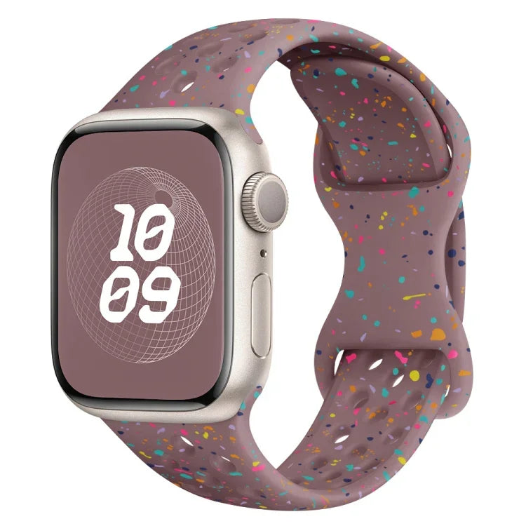 Dây đồng hồ silicone kiểu khóa bướm có lỗ họa tiết ngụy trang, Dành cho Apple Watch Series 2 42mm, Dành cho Apple Watch Series 2 38mm, Dành cho Apple Watch 42mm, Dành cho Apple Watch 38mm