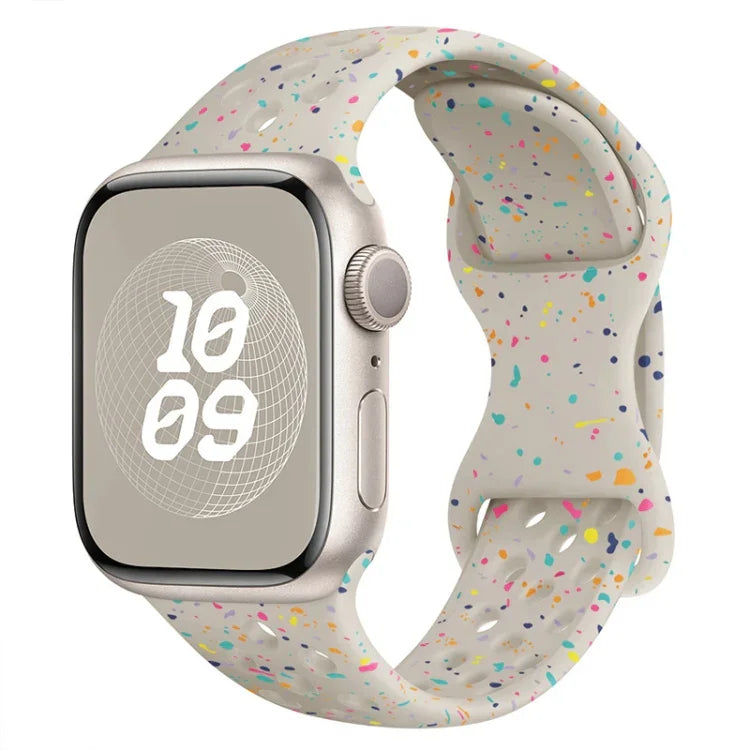 Dây đồng hồ silicone kiểu khóa bướm có lỗ họa tiết ngụy trang, Dành cho Apple Watch Series 2 42mm, Dành cho Apple Watch Series 2 38mm, Dành cho Apple Watch 42mm, Dành cho Apple Watch 38mm