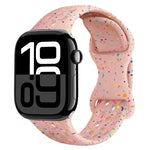 Dây đồng hồ silicone kiểu khóa bướm có lỗ họa tiết ngụy trang, Dành cho Apple Watch Series 10 46mm, Dành cho Apple Watch Series 10 42mm, Dành cho Apple Watch SE 2023 44mm, Dành cho Apple Watch SE 2023 40mm