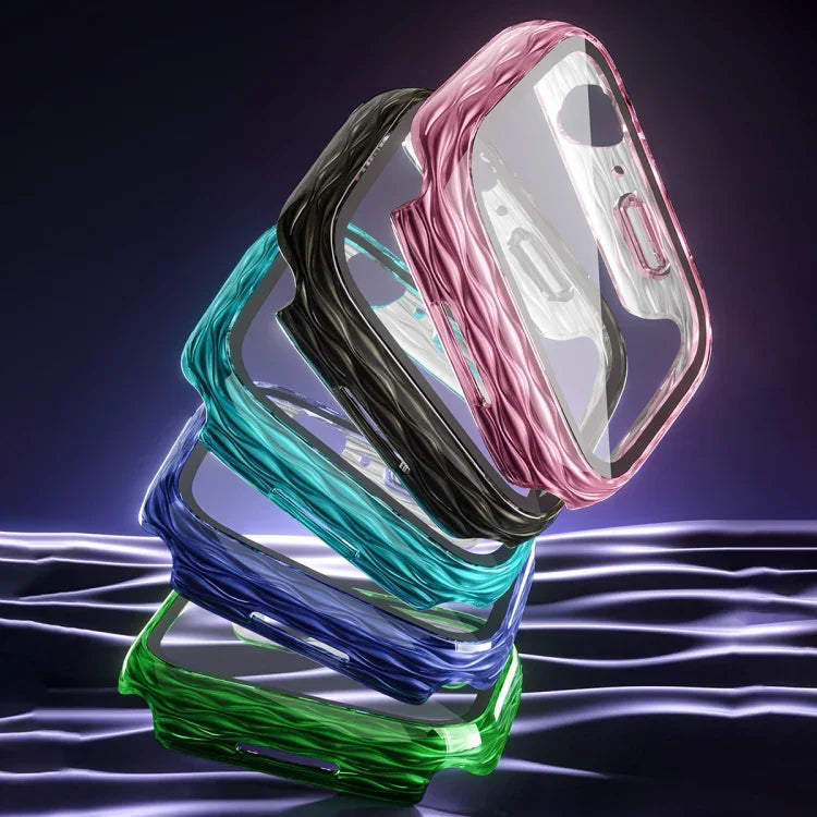 Ốp bảo vệ kính cường lực PC lai 2 trong 1, Dành cho Apple Watch Series 6 / 5 / 4 / SE 44mm, Dành cho Apple Watch Series 6 / 5 / 4 / SE 40mm, Dành cho Apple Watch Series 9 / 8 / 7 45mm, Dành cho Apple Watch Series 9 / 8 / 7 41mm