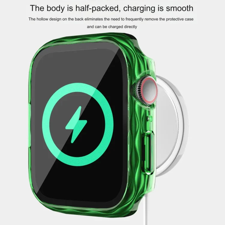 Ốp bảo vệ kính cường lực PC lai 2 trong 1, Dành cho Apple Watch Series 6 / 5 / 4 / SE 44mm, Dành cho Apple Watch Series 6 / 5 / 4 / SE 40mm, Dành cho Apple Watch Series 9 / 8 / 7 45mm, Dành cho Apple Watch Series 9 / 8 / 7 41mm