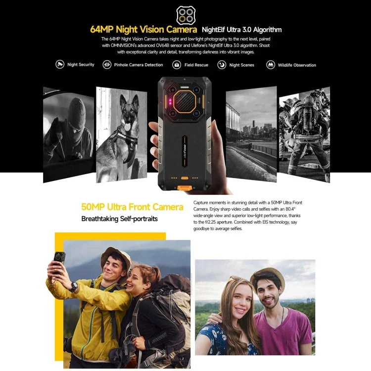 Ulefone Armor 26 Ultra Điện thoại bền bỉ, Màn hình 6.78 inch Android 13 MediaTek Dimensity 8020 Octa Core, Mạng: 5G, NFC, 12GB+512GB