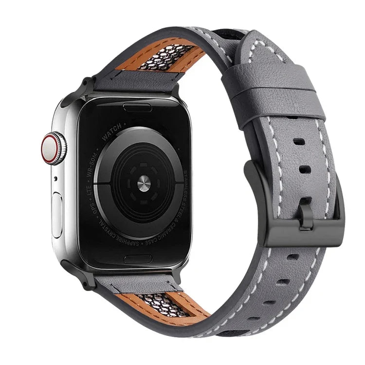 Dây đồng hồ da bê thật dạng lưới, Dành cho Apple Watch Series 8 41mm, Dành cho Apple Watch Series 8 45mm, Dành cho Apple Watch SE 2022 40mm, Dành cho Apple Watch SE 2022 44mm, Dành cho Apple Watch Series 7 41mm, Dành cho Apple Watch Series 7 45mm