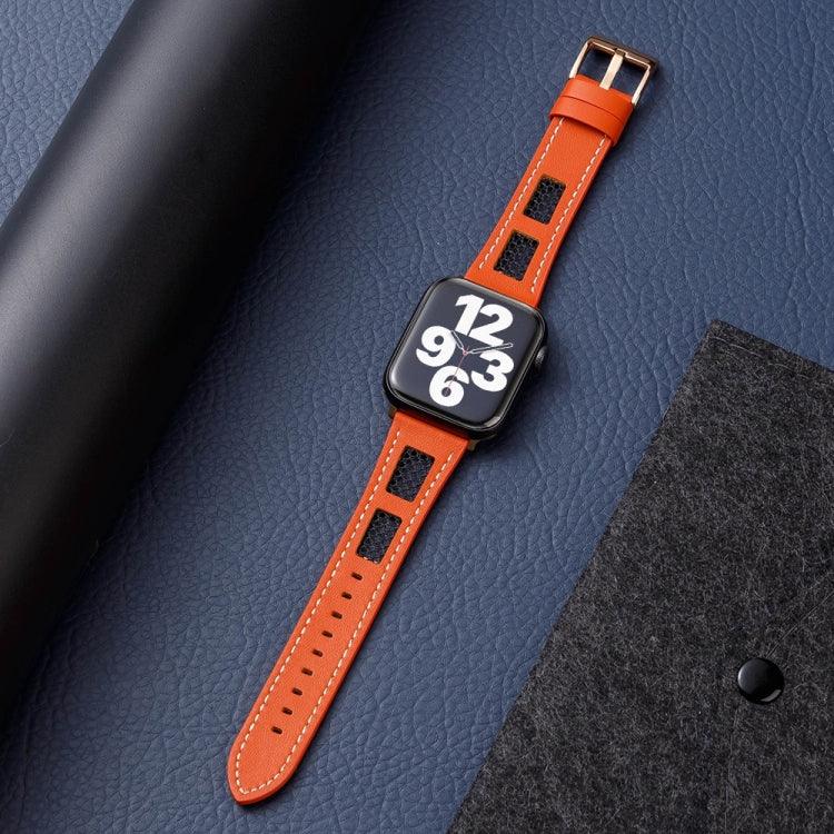Dây đồng hồ da bê thật dạng lưới, Dành cho Apple Watch SE 40mm, Dành cho Apple Watch SE 44mm, Dành cho Apple Watch Series 6 40mm, Dành cho Apple Watch Series 6 44mm, Dành cho Apple Watch Series 5 44mm, Dành cho Apple Watch Series 5 40mm