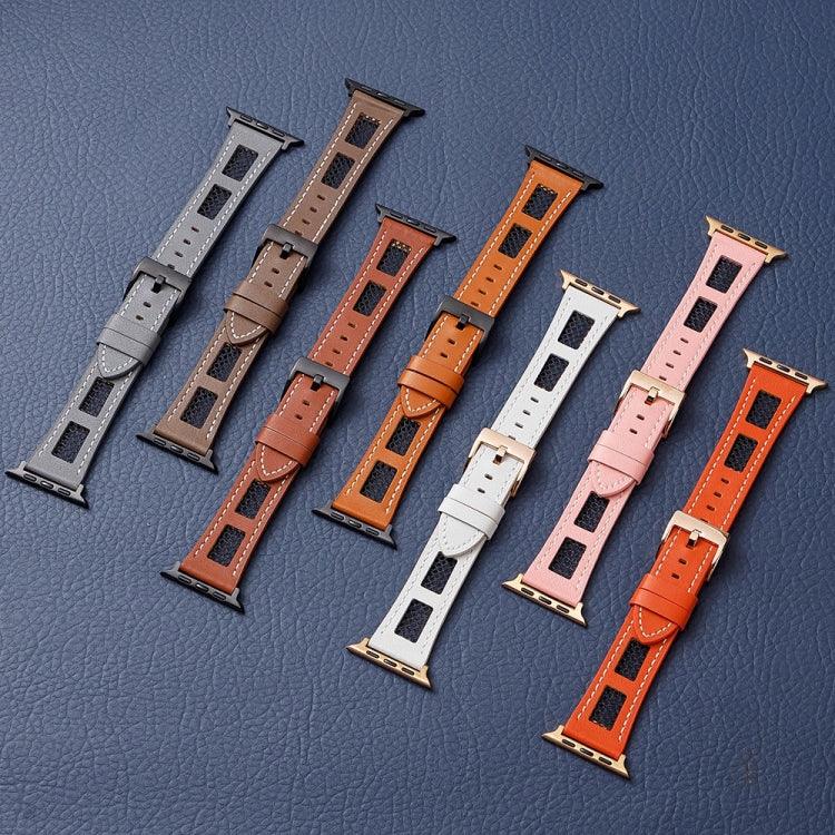 Dây đồng hồ da bê thật dạng lưới, Dành cho Apple Watch SE 40mm, Dành cho Apple Watch SE 44mm, Dành cho Apple Watch Series 6 40mm, Dành cho Apple Watch Series 6 44mm, Dành cho Apple Watch Series 5 44mm, Dành cho Apple Watch Series 5 40mm