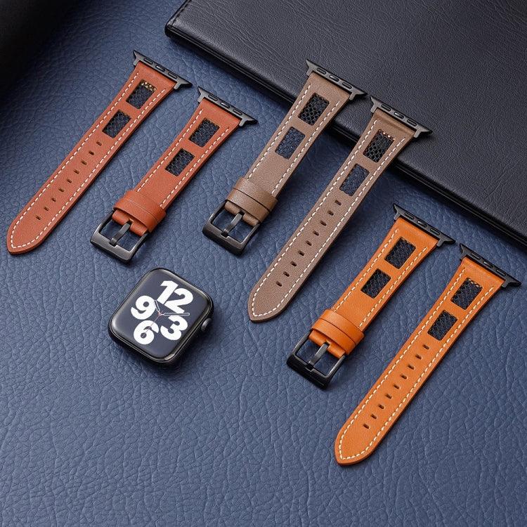 Dây đồng hồ da bê thật dạng lưới, Dành cho Apple Watch 42mm, Dành cho Apple Watch 38mm