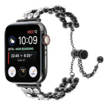 Dây đồng hồ vòng tay kim loại đính đá Rhinestone, Dành cho Apple Watch 42mm, Dành cho Apple Watch 38mm