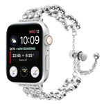 Dây đồng hồ vòng tay kim loại đính đá Rhinestone, Dành cho Apple Watch 42mm, Dành cho Apple Watch 38mm