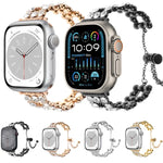 Rhinestone Metal Bracelet Watch Band, For Apple Watch SE 40mm, For Apple Watch SE 44mm, For Apple Watch Series 6 40mm, For Apple Watch Series 6 44mm, For Apple Watch Series 5 44mm, For Apple Watch Series 5 40mm, For Apple Watch Series 4 44mm           ...