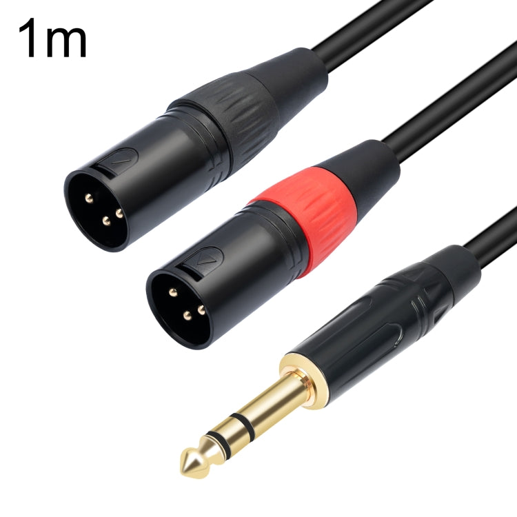 Cáp âm thanh TC145YXK108RE-10 6.35mm 1/4 TRS đầu đực sang 2 đầu XLR đực, dài 1m, 2m, 3m
