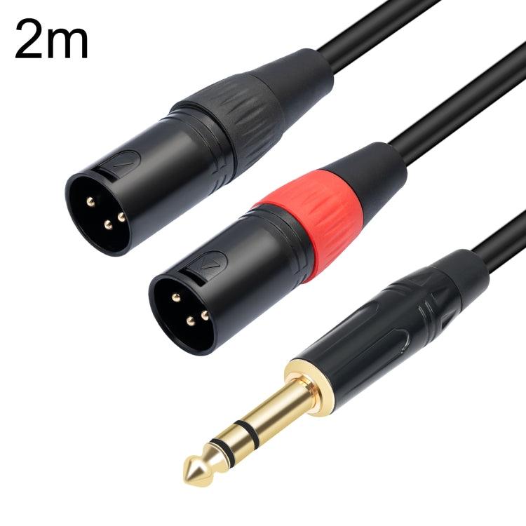 Cáp âm thanh TC145YXK108RE-10 6.35mm 1/4 TRS đầu đực sang 2 đầu XLR đực, dài 1m, 2m, 3m