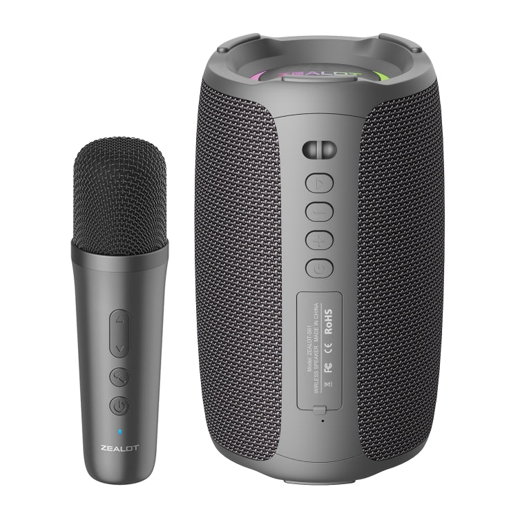 Zealot S61M RGB Rhythmic Light Karaoke Wireless Speaker, Single Mic, Dual Mic