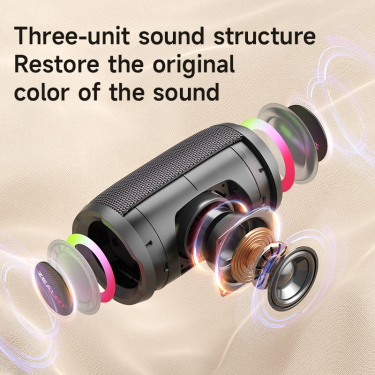 Loa karaoke không dây Zealot S61M có đèn RGB nhịp điệu, mic đơn, mic đôi