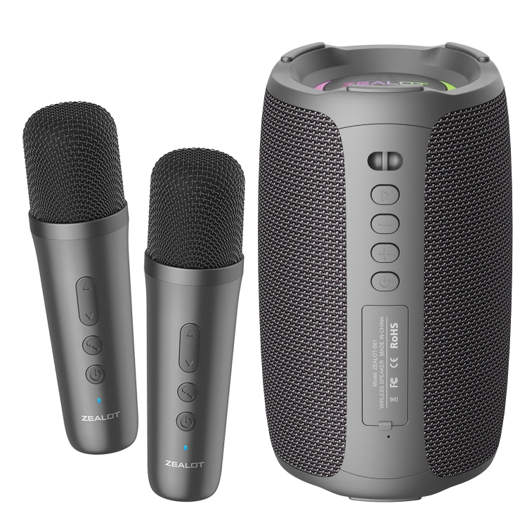 Loa karaoke không dây Zealot S61M có đèn RGB nhịp điệu, mic đơn, mic đôi