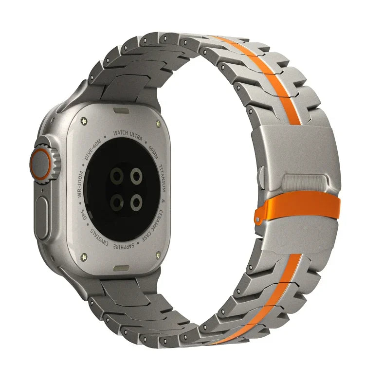 Dây đồng hồ thép titan khóa đôi rùa, Dành cho Apple Watch SE 2023 44mm, Dành cho Apple Watch SE 2023 40mm, Dành cho Apple Watch Ultra 2 49mm, Dành cho Apple Watch Series 9 45mm, Dành cho Apple Watch Series 9 41mm, Dành cho Apple Watch Ultra 49mm