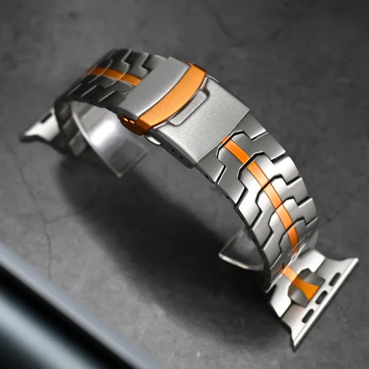 Dây đồng hồ thép titan khóa đôi rùa, Dành cho Apple Watch 42mm, Dành cho Apple Watch 38mm