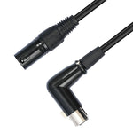 Cáp âm thanh XK041L XLR 3 chân thẳng đầu đực sang đầu cái góc, dài 0.3m, 1m, 2m, 3m, 5m, 10m