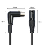 Cáp âm thanh XK041L XLR 3 chân thẳng đầu đực sang đầu cái góc, dài 0.3m, 1m, 2m, 3m, 5m, 10m