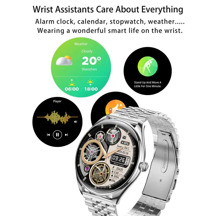 Đồng Hồ Thông Minh MT55 Màn Hình AMOLED HD 1.43 inch Siêu Mỏng Hỗ Trợ Gọi, Dây Đeo Silicone