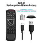 Bàn phím không dây điều khiển từ xa chuột bay G7V Pro 2.4GHz có đèn nền LED với con quay hồi chuyển cho Android TV Box / PC, Hỗ trợ giọng nói thông minh